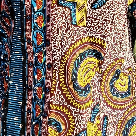 African (Ghana) fabric slvls Tunic & Headband set. - Picture 4 of 4